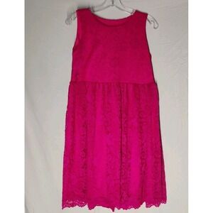 Kids Dream Girls Size 14.5 14 1/2 Pink Lace Sleeveless Dress Easter